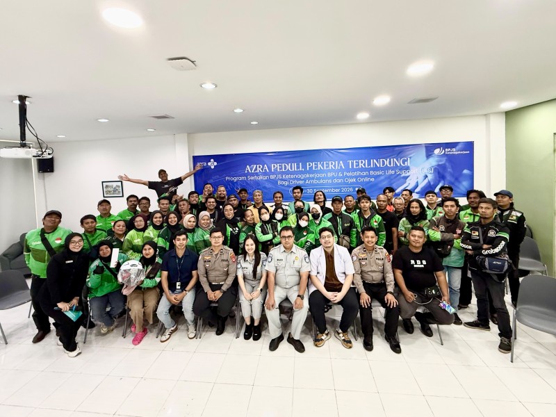 RS Azra Bogor Lindungi 100 Driver Ojol dan Ambulans dengan BPJS Ketenagakerjaan