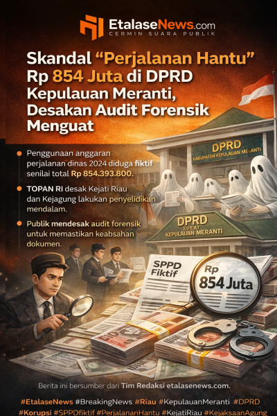 Skandal “Perjalanan Hantu” Rp 854 Juta di DPRD Kepulauan Meranti, Desakan Audit Forensik Menguat