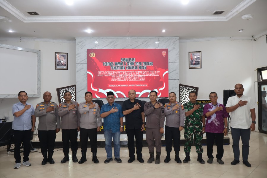 Perpres 5/2025 Jadi Sorotan, Polres Pelalawan Perkuat Sinergi Penertiban Kawasan Hutan