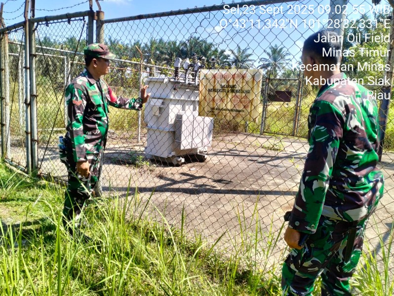 Babinsa Koramil 03/Minas Gelar Patroli Penguatan Binter SKK Migas di Minas Field