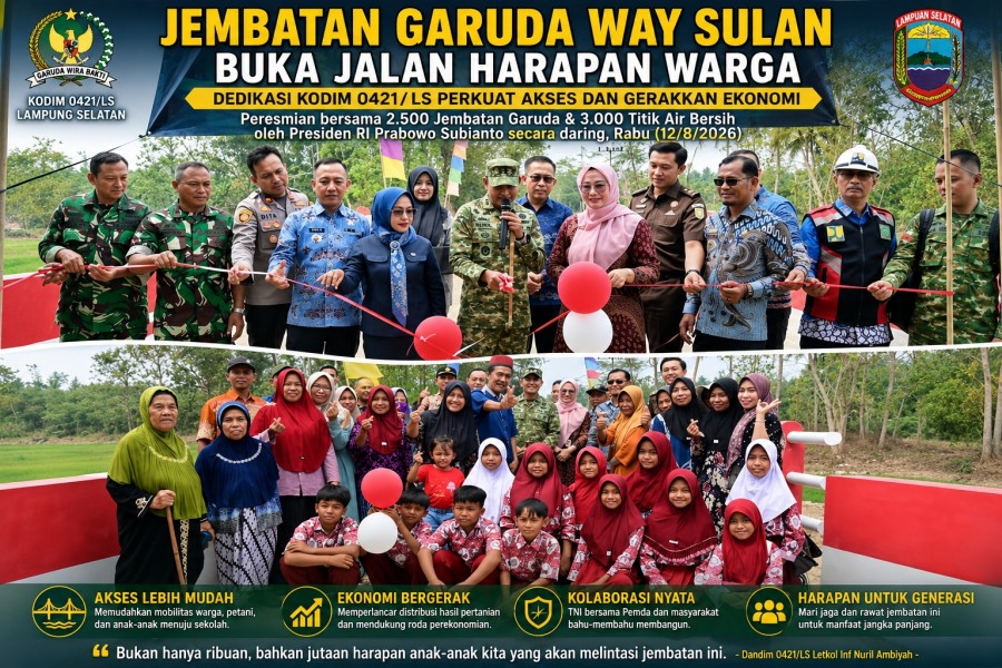 Jembatan Garuda Way Sulan Buka Akses Warga, Ekonomi dan Pendidikan Makin Lancar