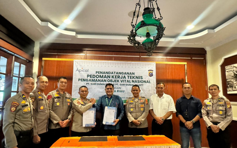 Apical dan Polda Riau Tandatangani Pedoman Kerja Teknis 2025, Perkuat Keamanan Obvitnas