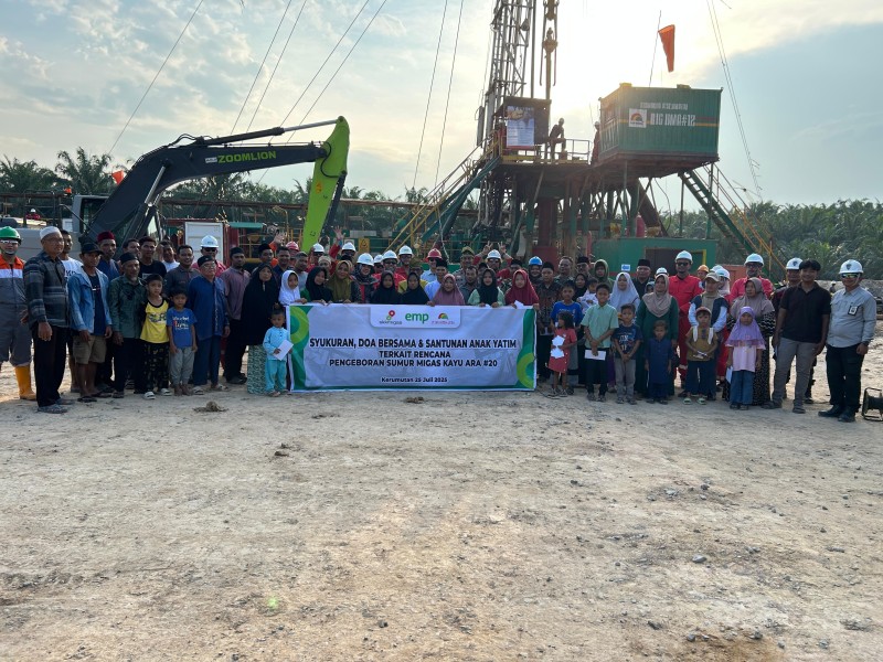 EMP Energi Riau Tajak Sumur Kayu Ara 20: Dorong Produksi Migas Nasional dan Kepedulian Sosial