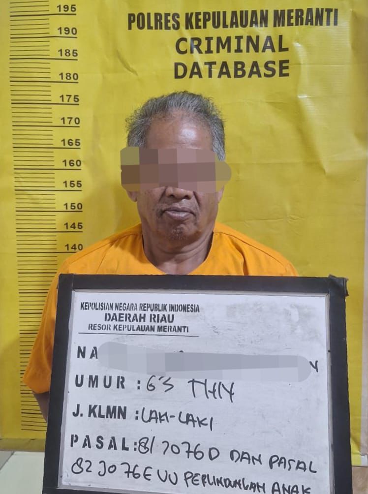 Tega! Ayah Tiri di Teluk Buntal Meranti Diamankan Polisi Usai Cabuli Anak di Bawah Umur