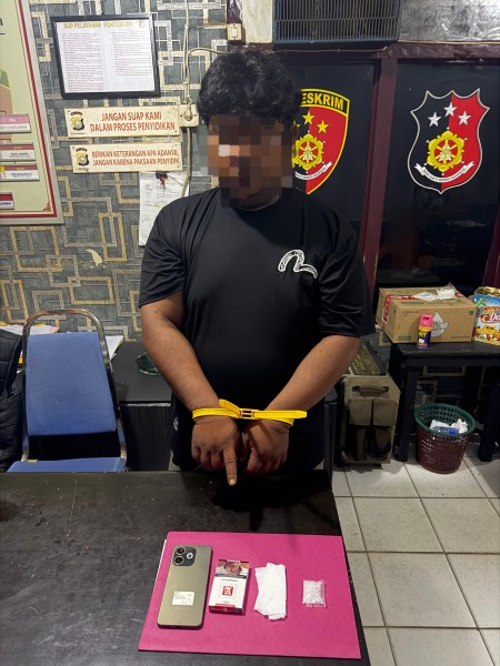Tak Berkutik, Pengedar Sabu Diciduk Satresnarkoba Polres dan Polsek Merbau Saat Kabur