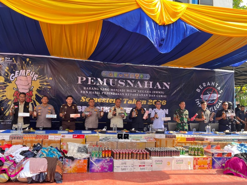 Bea Cukai Tembilahan Musnahkan Barang Ilegal Senilai Rp4,6 Miliar, Selamatkan Potensi Kerugian Negara Rp2,46 Miliar