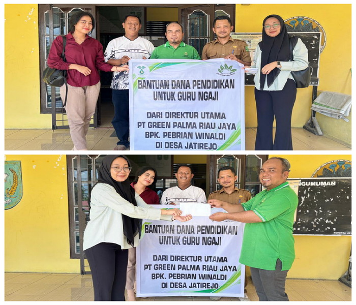 Kepedulian Nyata untuk Pendidikan Keagamaan, PT Green Palma Riau Jaya Salurkan Bantuan Dana Pendidikan Guru Ngaji di Pasir Penyu