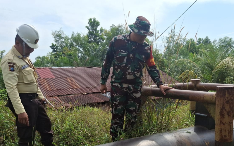Jaga Objek Vital Nasional, Koramil 01/Dumai Bersama PHR Intensifkan Patroli Pipa