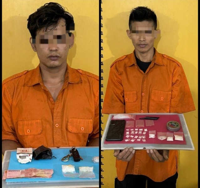 Satres Narkoba Polres Inhu Grebek di Dua Desa Aliran Sungai Indragiri, Puluhan Paket Sabu Ditemukan