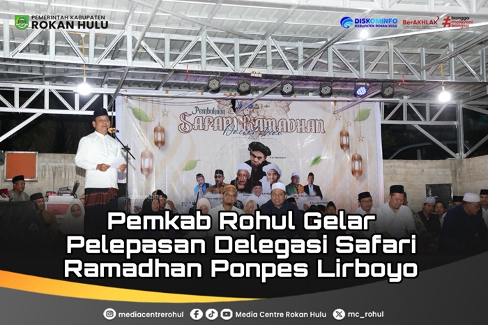 Sambut Ramadhan 1447 H, Pemkab Rohul Lepas 46 Delegasi Safari Ramadan Ponpes Lirboyo ke-19 Titik