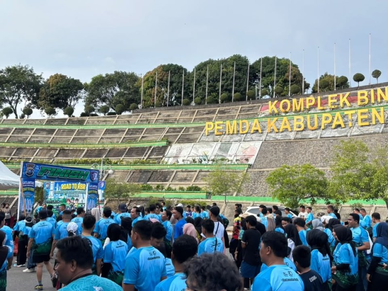 Sambut Hari Bhayangkara ke-80, Polres Rohul Dukung Riau Bhayangkara Run 2026 dan Gaungkan Semangat Green Policing