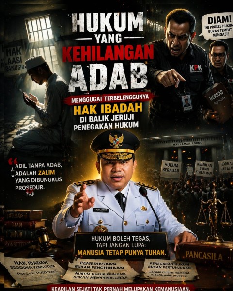 Hukum yang Kehilangan Adab: Menggugat Terbelenggunya Hak Ibadah di Balik Jeruji Penegakan Hukum