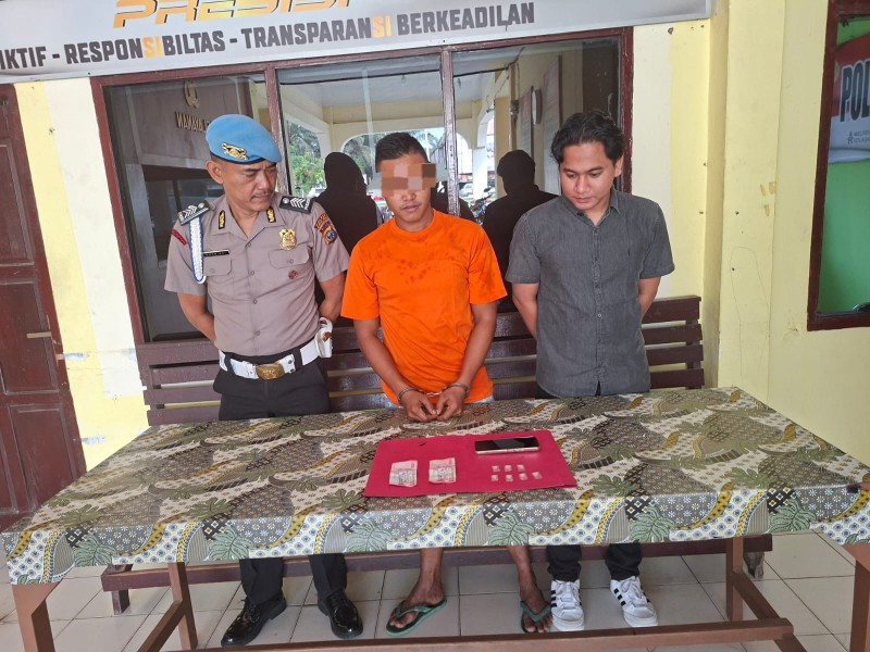 Berantas Narkotika, Polsek Kabun Amankan Pengedar Shabu di Desa Aliantan