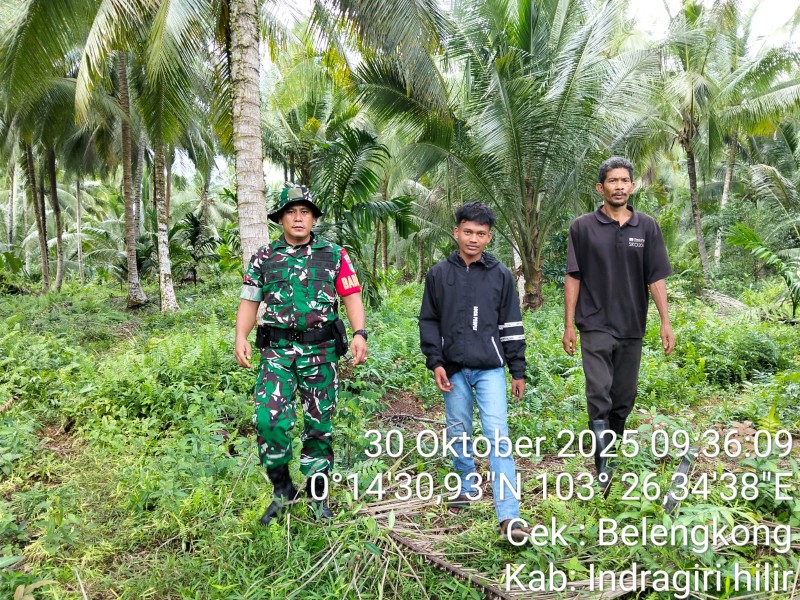 Kopda Raja sitohang Patroli Tapal Batas untuk Cegah Karhutla