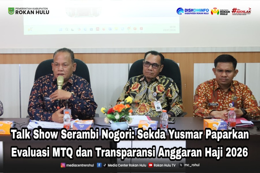 Talk Show Serambi Nogori: Sekda Yusmar Paparkan Evaluasi MTQ dan Transparansi Anggaran Haji 2026