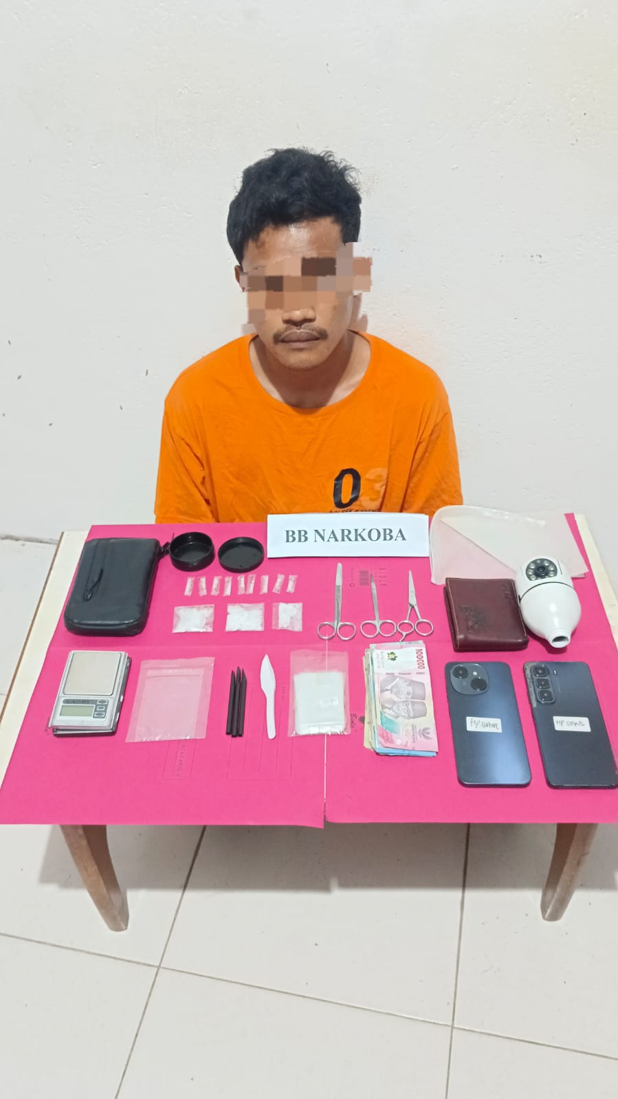 Polsek Kateman Ungkap Kasus Narkotika, Sabu 12,85 Gram Diamankan