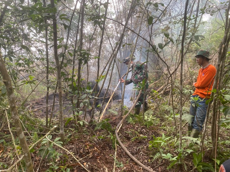 Karhutla 1,5 Hektare di Mundam Dumai Masih Terbakar, Tim Gabungan Terus Lakukan Pemadaman