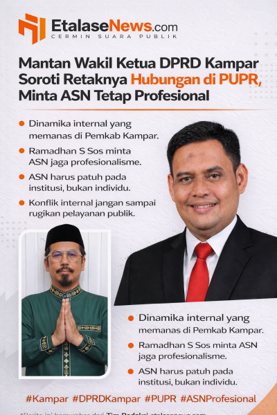 Mantan Wakil Ketua DPRD Kampar Soroti Retaknya Hubungan di PUPR, Minta ASN Tetap Profesional