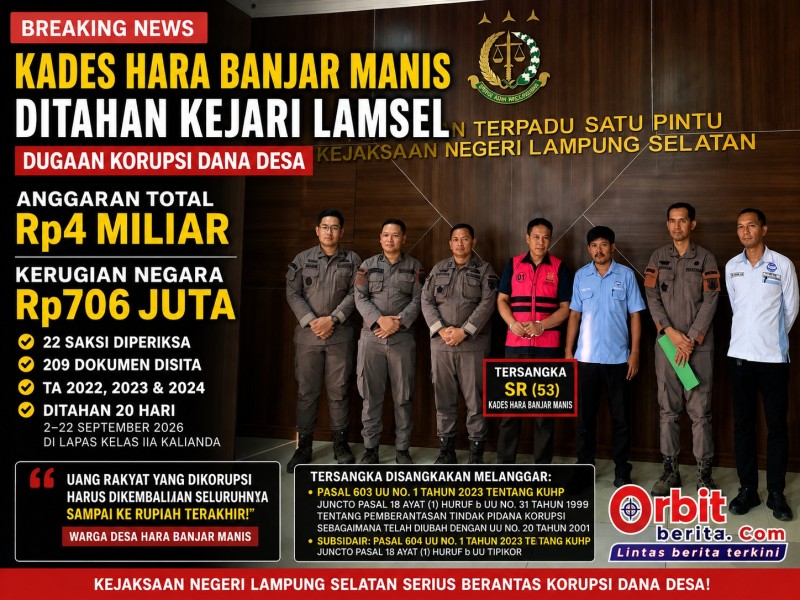Kades Hara Banjar Manis Ditahan, Dugaan Korupsi Dana Desa Rp4 Miliar Rugikan Negara Rp706 Juta
