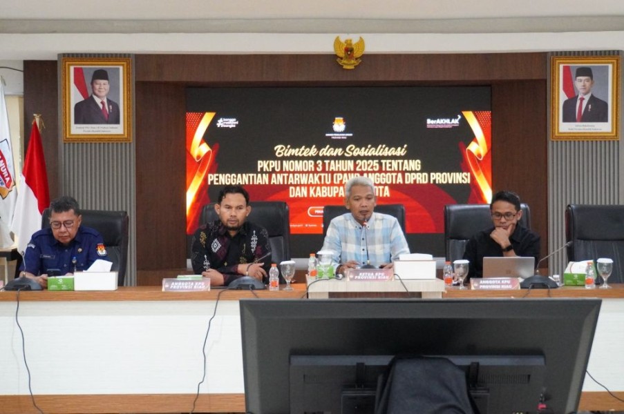 KPU Riau Gelar Bimtek PKPU 3/2025 untuk Perkuat Mekanisme PAW Anggota DPRD se-Riau