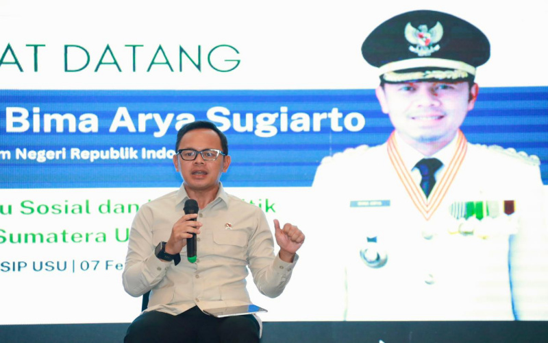 Berikan Kuliah Umum di USU, Wamendagri Tegaskan Revisi UU Pemilu Masih Dikaji