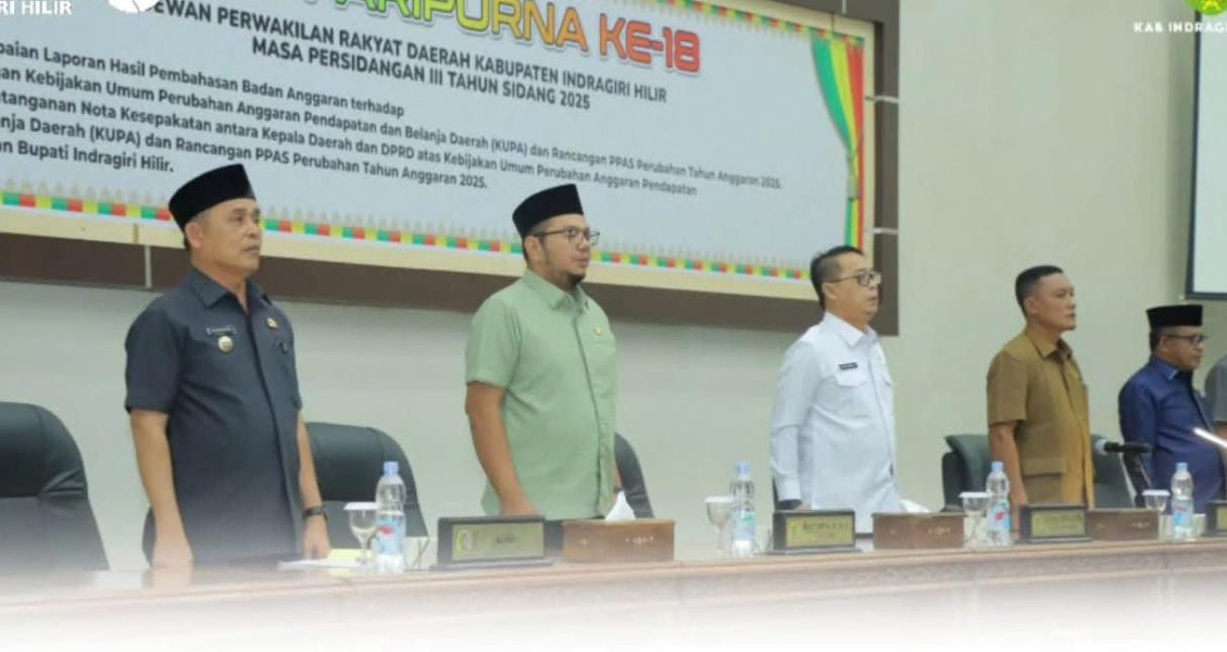 Bupati Inhil Hadiri Rapat Paripurna ke-18 Masa Persidangan III Tahun 2025
