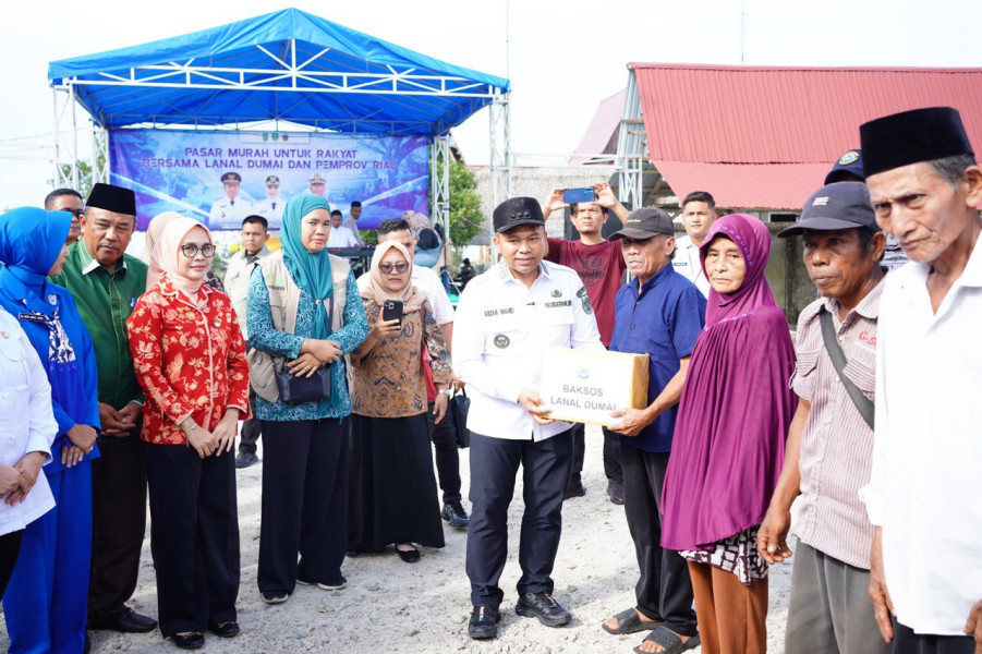 Pasar Murah Pemprov Riau di Bengkalis, Dapat Apresiasi dari Bupati dan Masyarakat