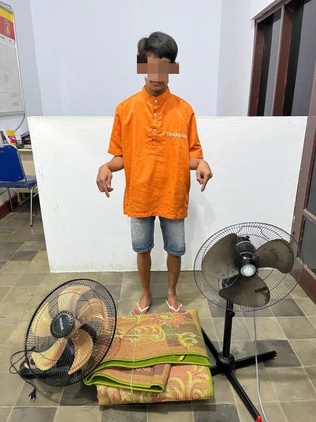 Polsek Kampar Amankan Pelaku Maling Kipas dan Karpet Milik TK