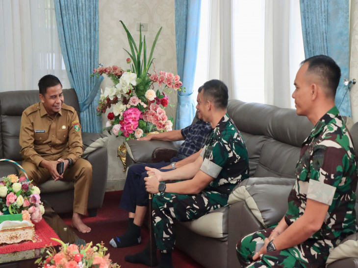 Perkuat Ketahanan Pangan, Bupati Kampar Sambut Kunjungan Danyon Teritorial Pembangunan 898 Pancalang Cakti