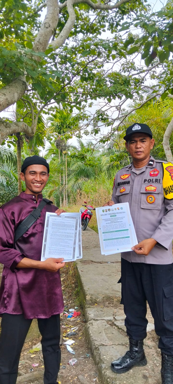 Polsek Reteh Gencarkan Sosialisasi Larangan Karhutla