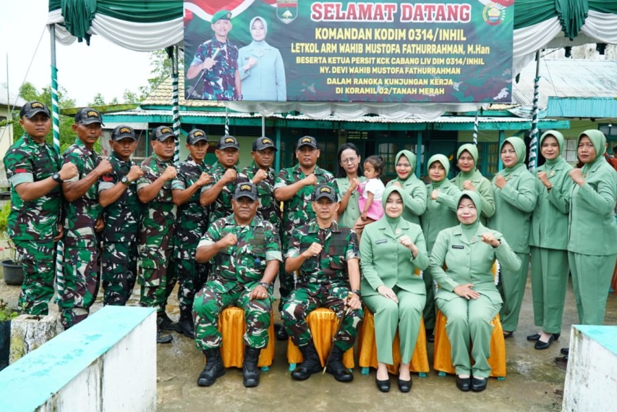 Dandim 0314/Inhil Lakukan Kunjungan Kerja ke Koramil 02/Tanah Merah