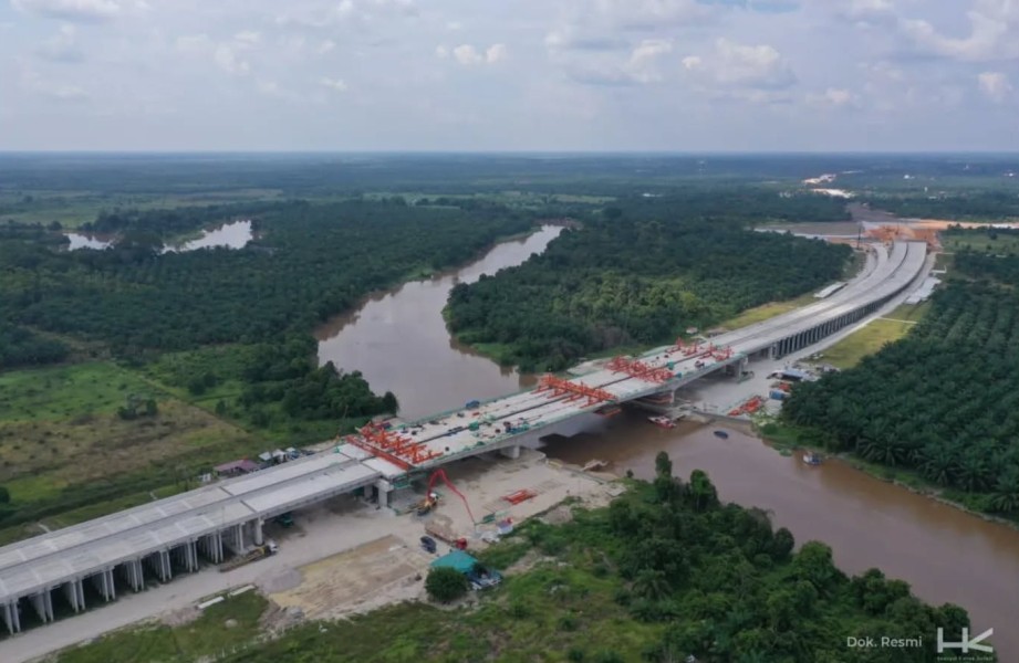 Ditargetkan Selesai 2026, Jalan Tol Lingkar Pekanbaru Tersambung Jembatan Siak VI