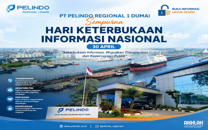 Momentum HKIN 2026, Pelindo Regional 1 Dumai Perkuat Keterbukaan Informasi