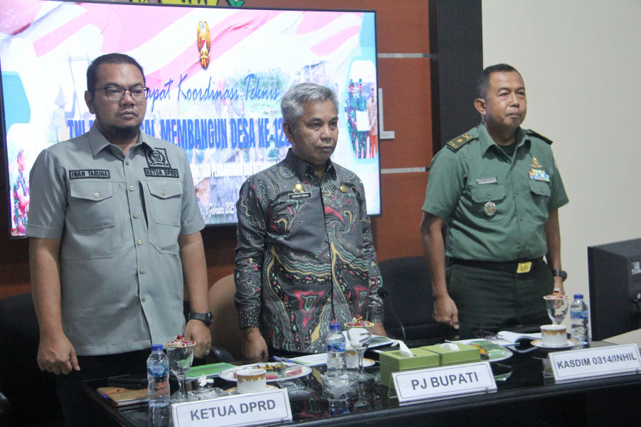 Kodim 0314/Inhil Ikuti Rakornis TMMD ke-123 Tahun Anggaran 2025