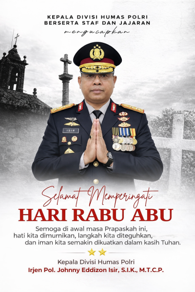 Kadiv Humas Polri Sampaikan Ucapan Hari Rabu Abu