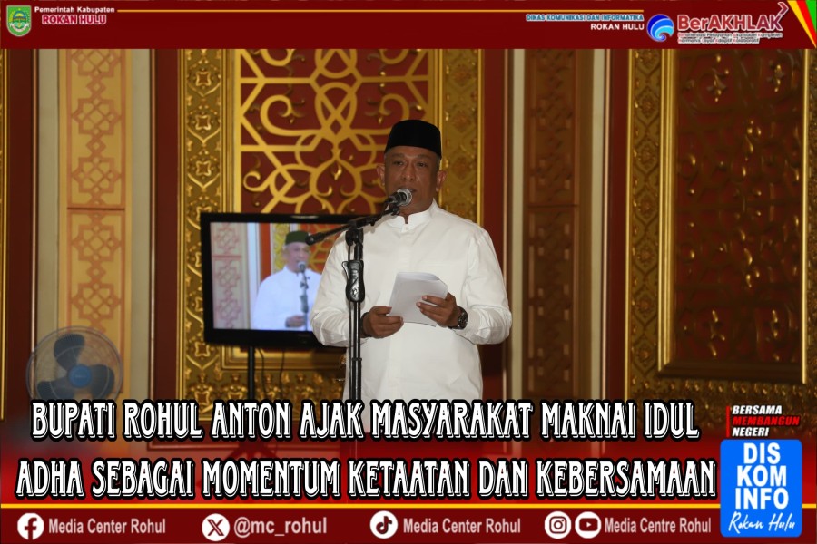 Bupati Rohul Anton Laksanakan Sholat Idul Adha 1446 H di Islamic center