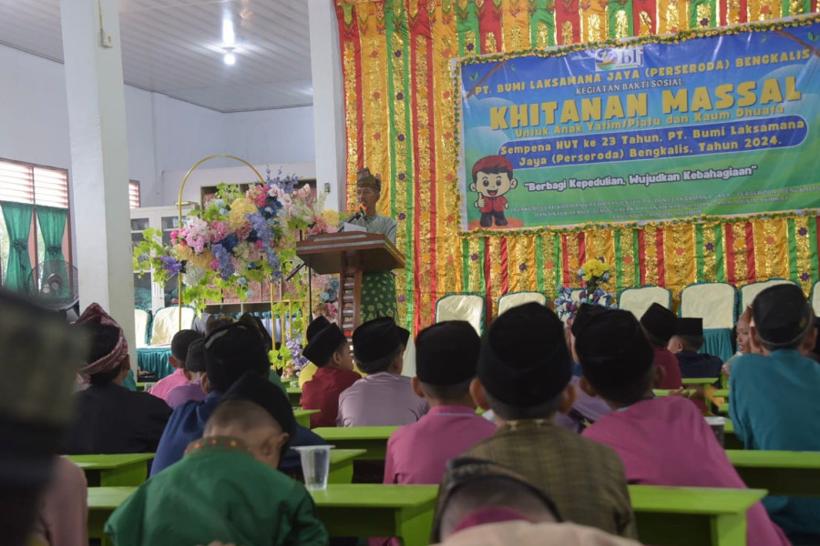 Rayakan HUT, PT. BLJ Bengkalis Gelar Khitanan Massal
