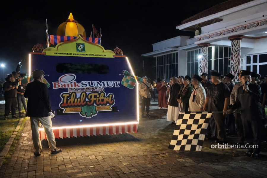 Polres Simalungun Amankan Pawai Takbir Idul Fitri 1447 H, Wakapolres Hadiri Pelepasan