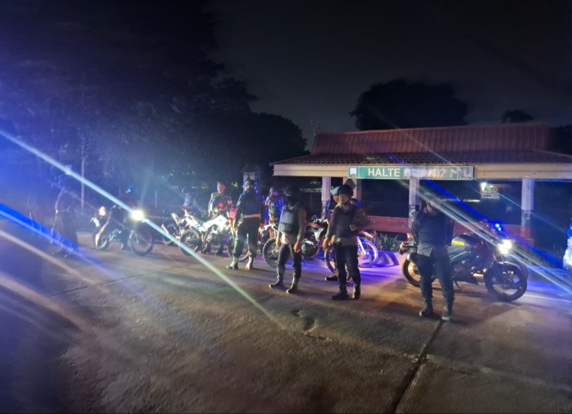 Patroli Malam Kodim 0320 Dumai Pastikan Harkamtibmas Aman dan Tertib