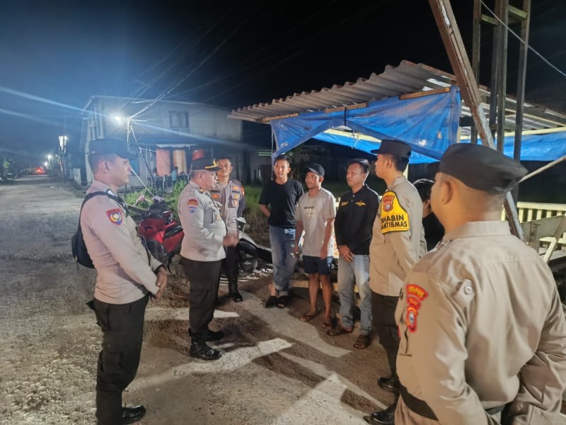 Kasat Binmas Polres Inhil Tinjau Pos Satkamling Sungai Beringin