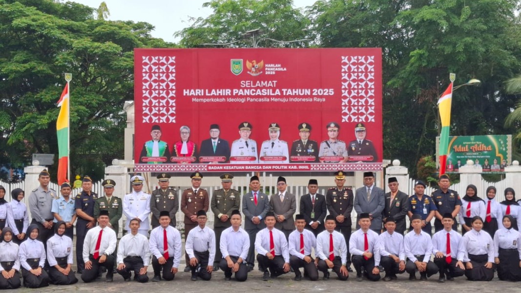 Personel Kodim 0314/Inhil Ikuti Upacara Hari Lahir Pancasila Tahun 2025