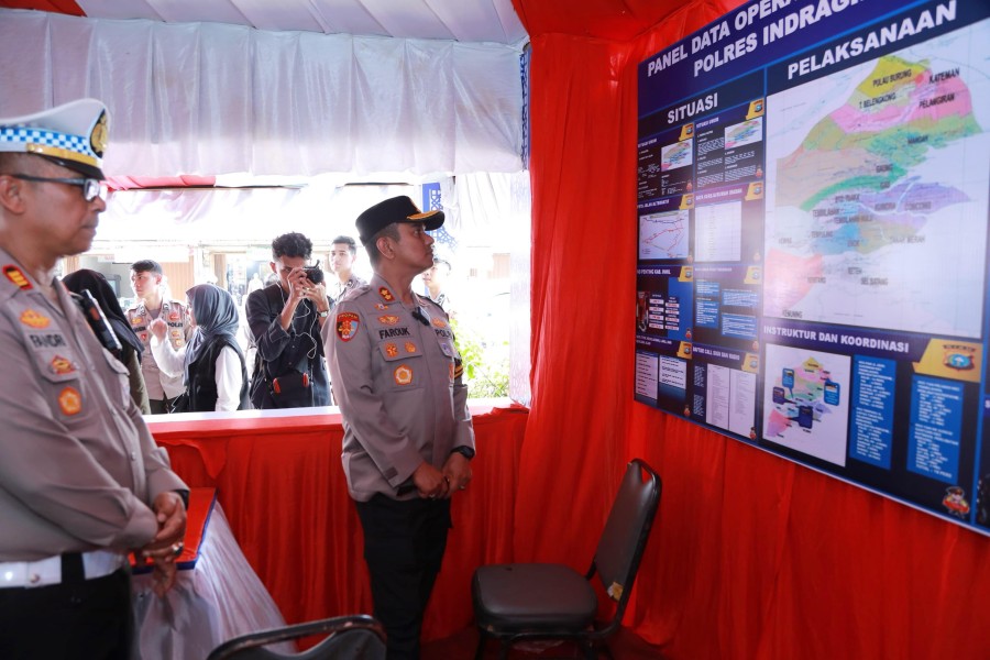 Kapolres Inhil Pantau Pos Pengamanan dan Armada Angkutan Perairan