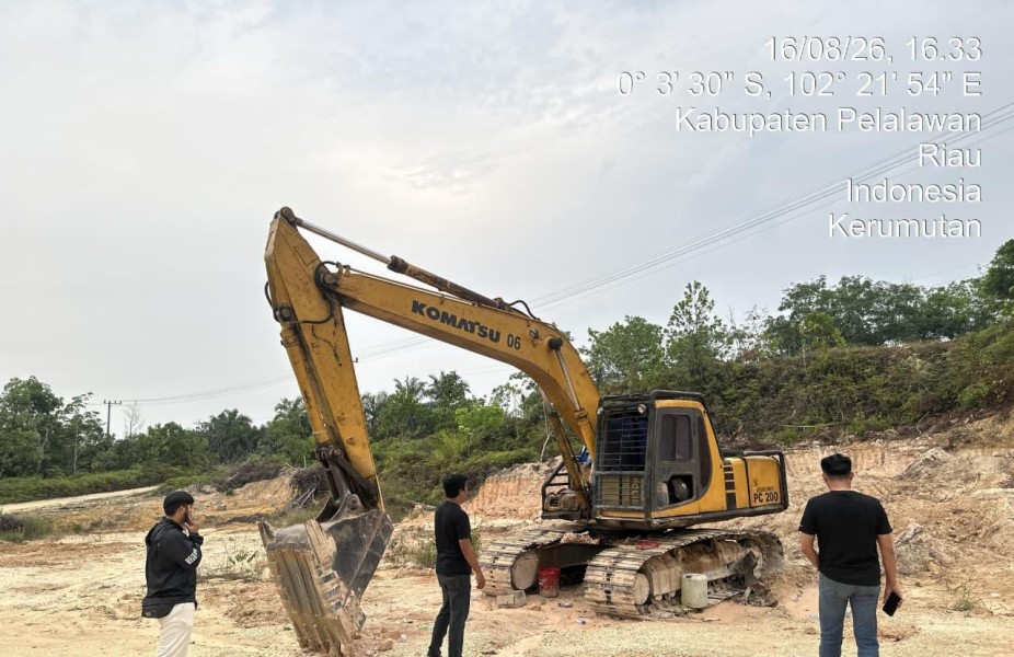 Galian C Ilegal Kerumutan Terbongkar, Dua Excavator Disita Polisi