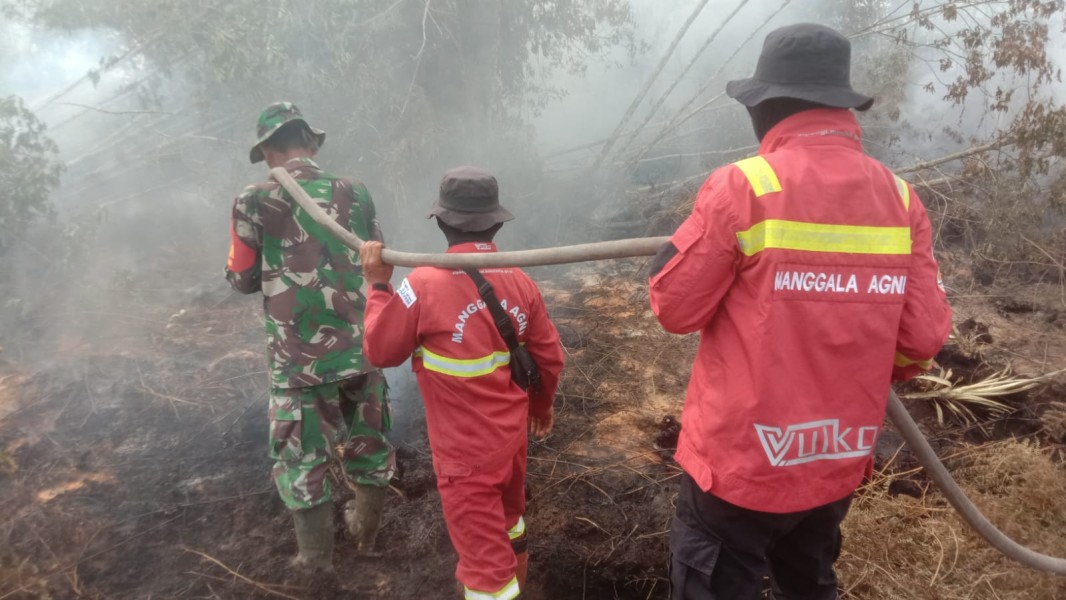 Karhutla di Mundam Berhasil Dipadamkan, Dandim Dumai Tekankan Kewaspadaan