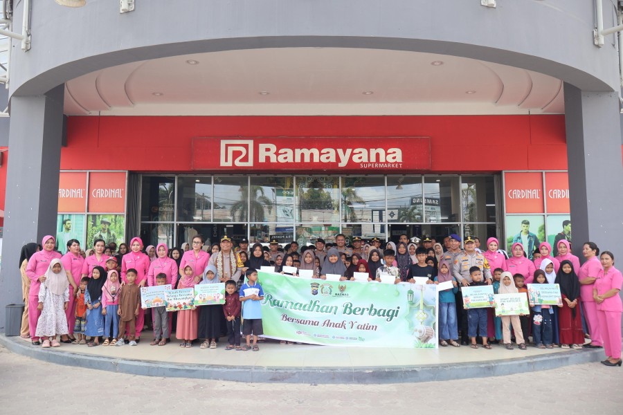 Polres Pelalawan & Baznas Berbagi Bahagia Bersama Anak Yatim di Ramadhan