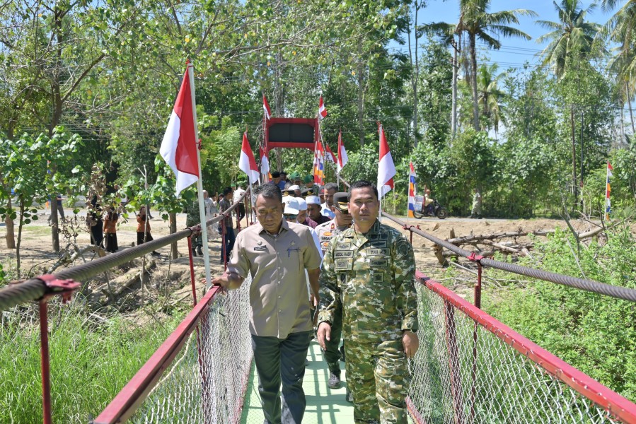 Dandim 0102/Pidie Bersama Forkopimda Resmikan Jembatan Perintis Garuda, Wujud Nyata Negara Hadir Tingkatkan Kesejahteraan Masyarakat