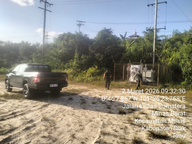 Serma Risman Girsang Pimpin Patroli Penguatan Binter SKK Migas PT PHR di Minas Field, Situasi Aman Terkendali
