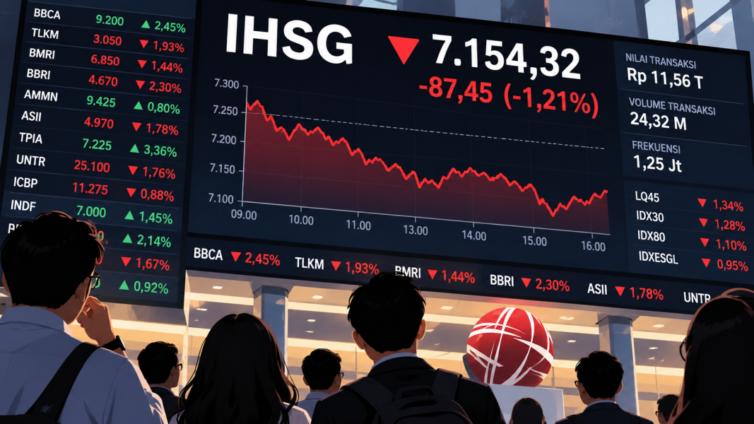 IHSG Sesi I Turun 0,55% ke 6.263, 540 Saham Melemah