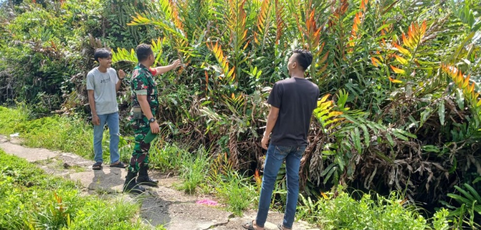 Babinsa Koramil 06/Kateman Intensifkan Patroli Tapal Batas untuk Cegah Potensi Karhutla di Wilayah Binaan