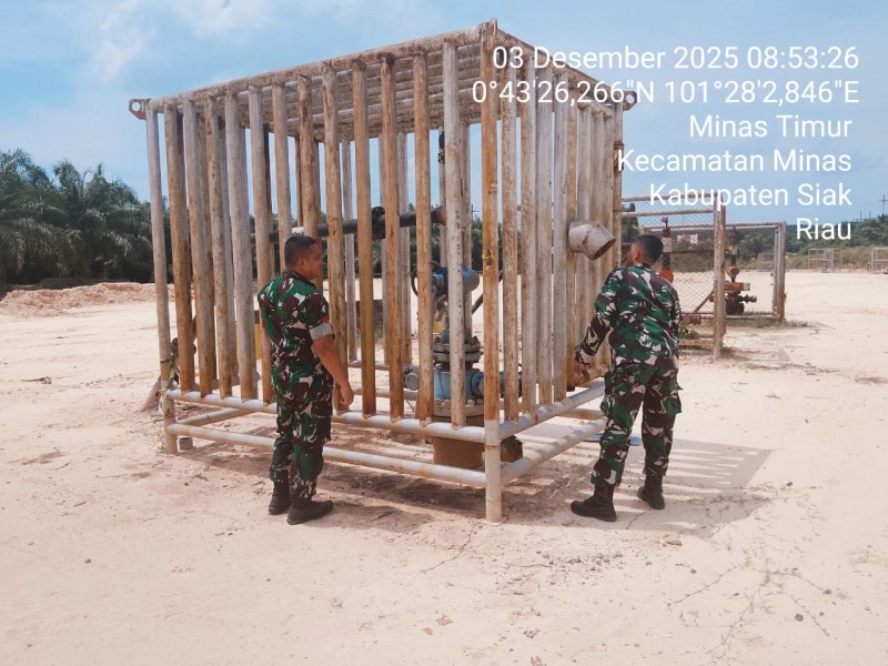 Serda Mayus Maruli dan Koptu Salomo Sembiring Gelar Patroli Penguatan Binter SKK Migas PHR di Minas